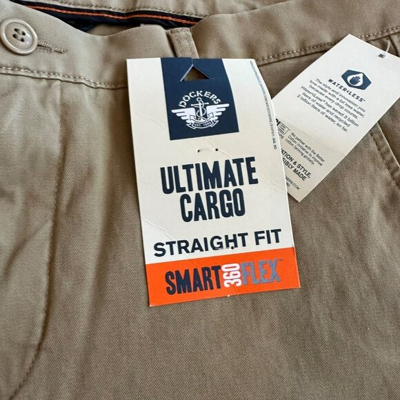 Dockers Men's Straight Fit Tan Cargo Khaki Pants -34x36" - Picture 3 of 10